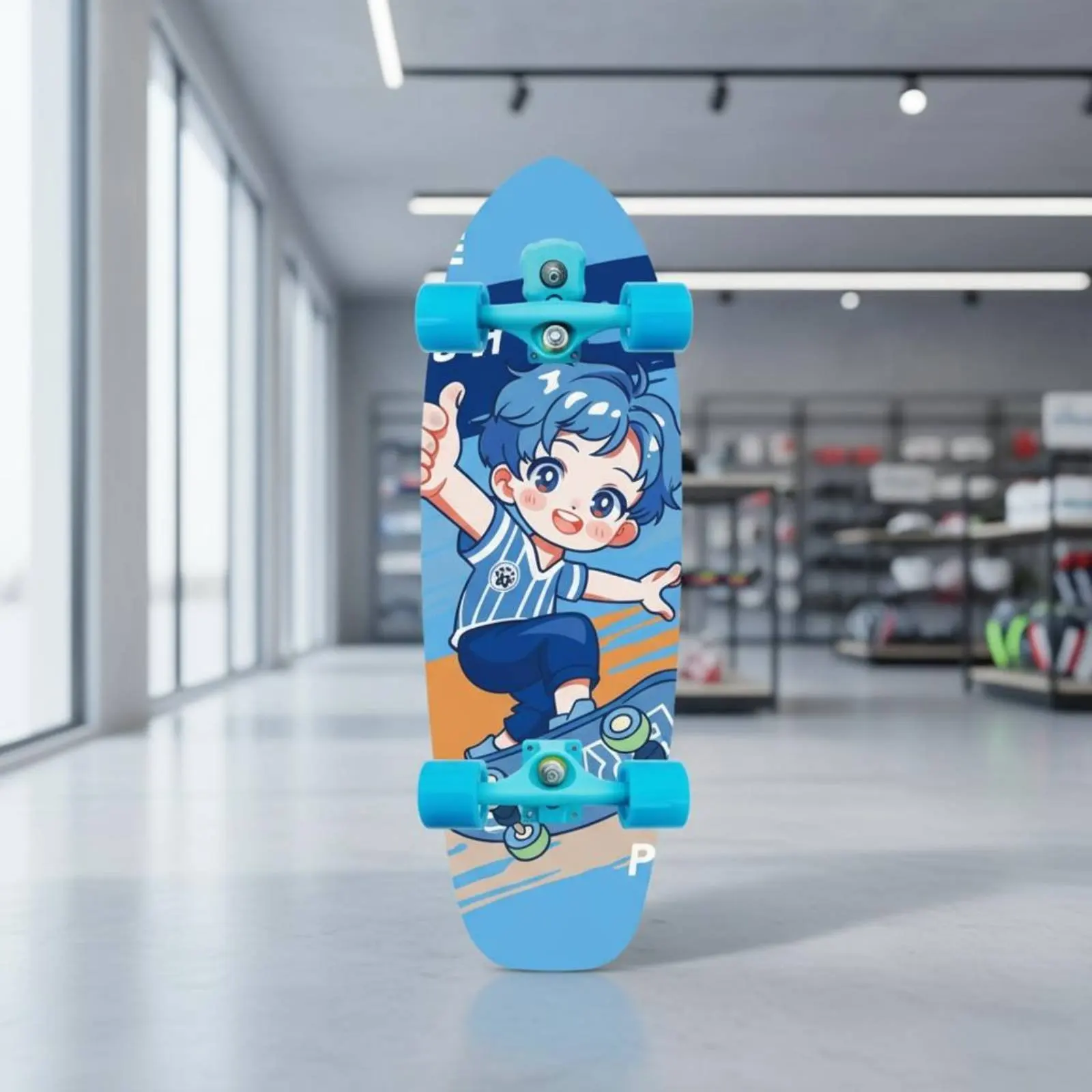 30 Inch Land Surfboard Beginner Friendly Flexible Steering Skateboard Wave Skate Board Street Riding No Pedal Skateboard