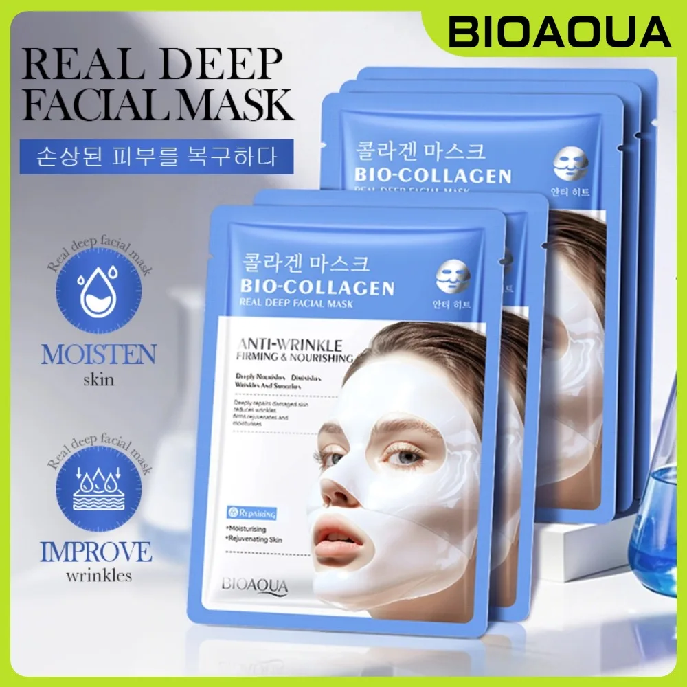 

BIOAOUA Upper Lower Segmented Mask Bio-Collagen Anti-Wrinkle Anti-Oxygen Mask Firming Mild Non-Irritating And Moisturizing Masks