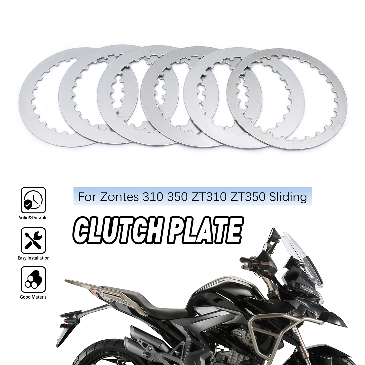 

Motorcycle Clutch Plates Friction Steel Disc Kits High Quelity Replacement For Zontes ZT 310 350 ZT310 ZT350 Sliding