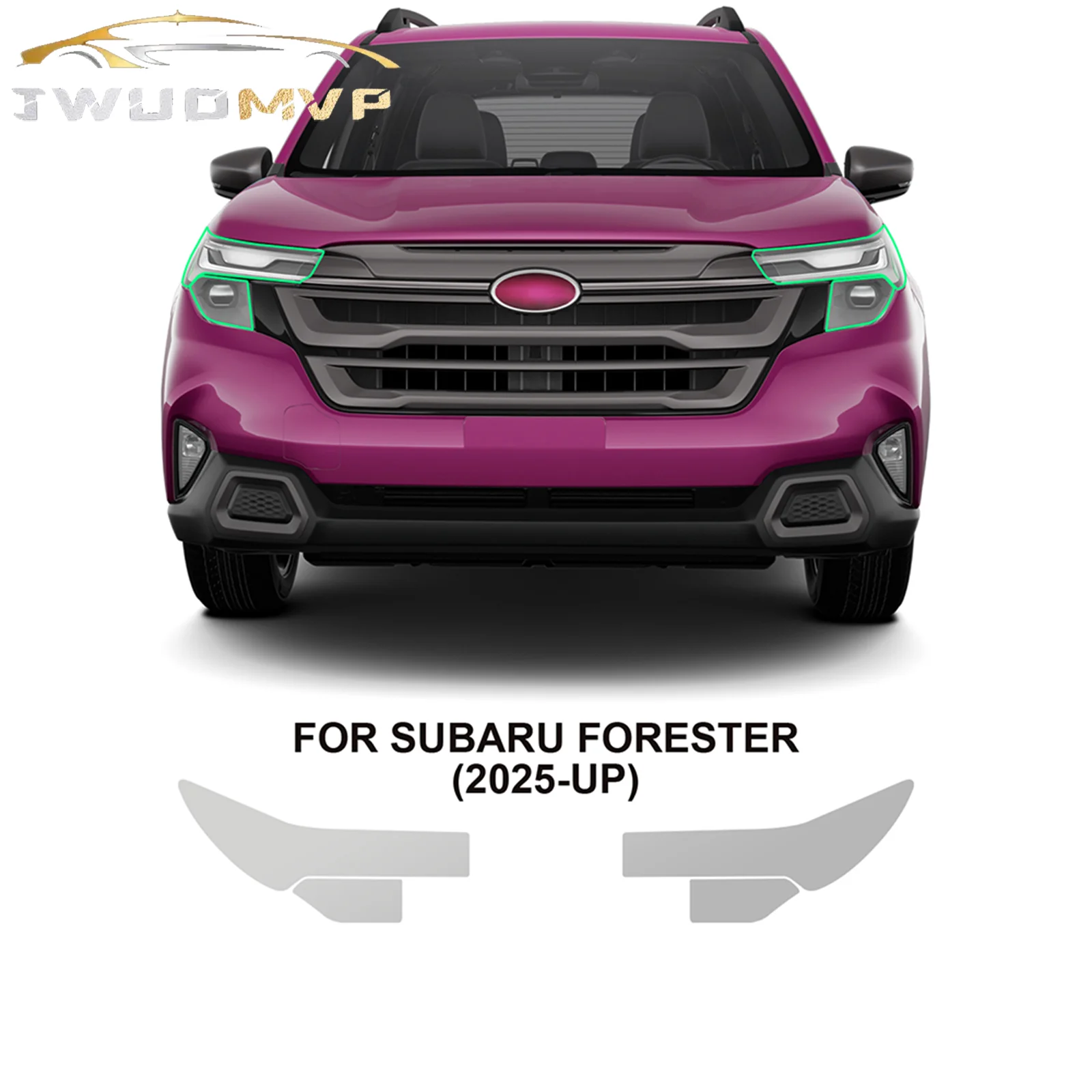 Película de protección de pintura para faro retrovisor, pegatina precortada antiarañazos para Subaru Forester 2025, accesorios de TPU transparente
