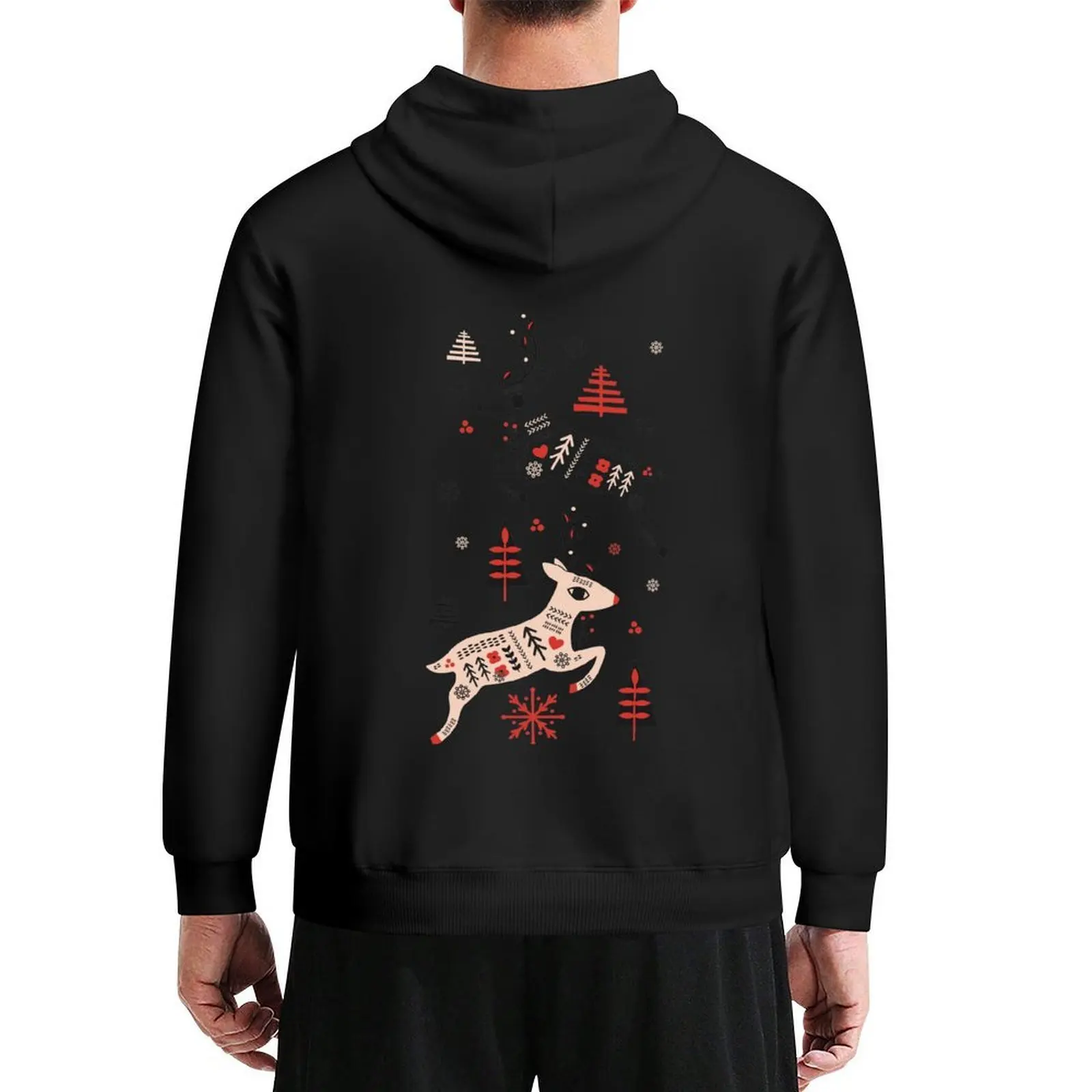 

Holiday Folk in Pink Peppermint Hoodie winter clothes korean clothes men clothes graphic t shirts men graphic hoodie