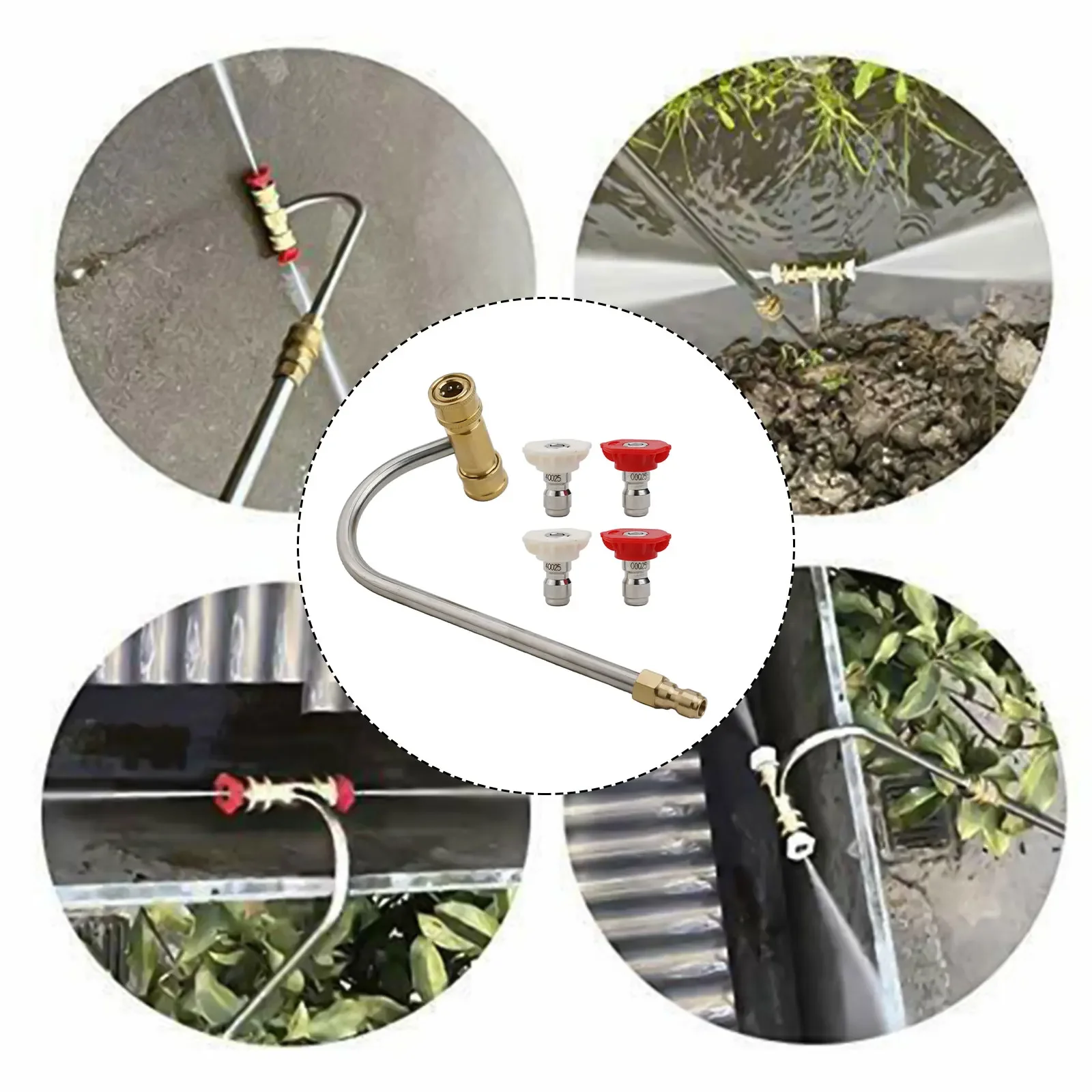 Pressure Washer Gutter Cleaner Nozzle Nozzles Parts Practical To Use. Practical to use. Accessories 1/4 Inch Washer 20cm