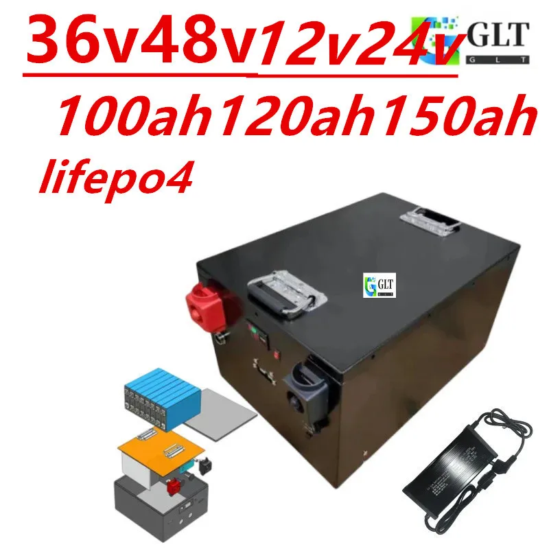 

12V 200AH 300AH 400Ah 24V 150Ah 200Ah 36V 48V 100Ah 120Ah Lifepo4 литиевая батарея eu глубокий цикл для автомобиля аудио солнечная система лодка