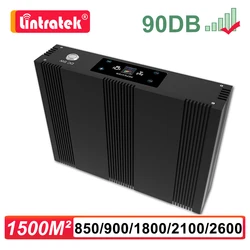 90dB Gain Powerful GSM 900 LTE 2G 3G 4G 1800 2100 2600 850MHZ B5 B7 Signal Repeater Mobile Amplifier Booster MGC AGC KW33F New