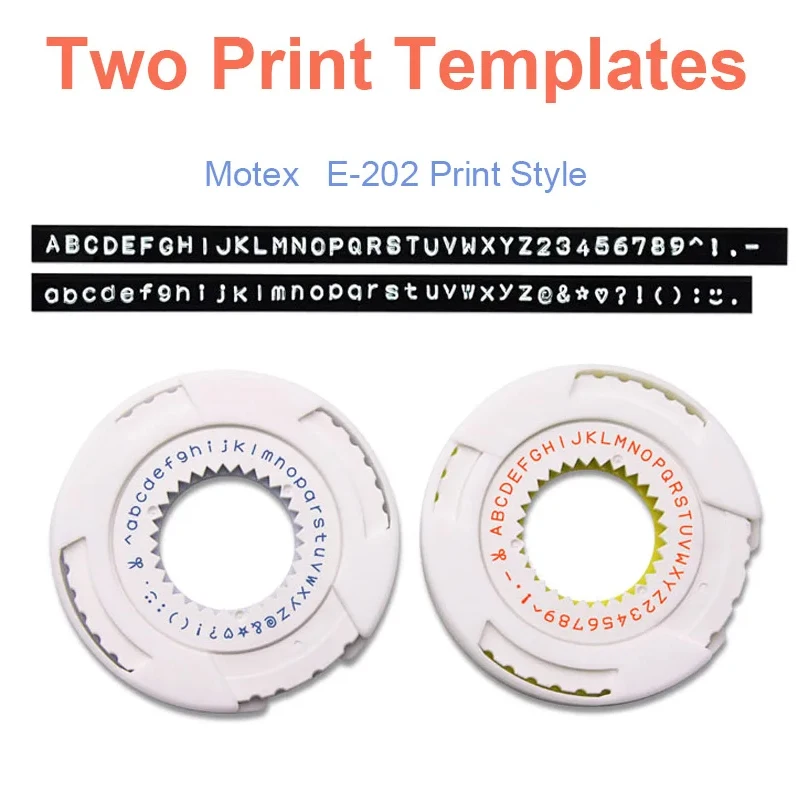 Motex E-202 Embossing Manual DIY Label Maker 2 Wheels Manual Typewriter for 9mm Embossing Label Tape