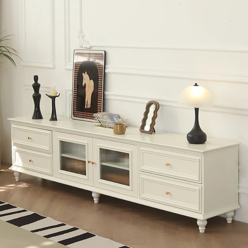 

American solid wood TV cabinet coffee table combination pure solid wood retro furniture Fanluo American country living room TV c