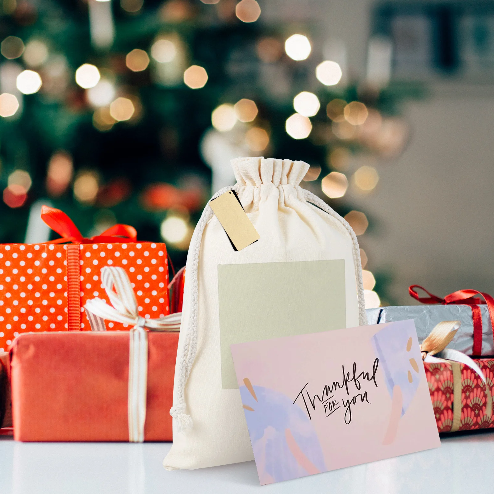 

10pcs Large Cotton Drawstring Pouch Reusable Muslin Bag For Gift Packaging Storage Craft Diy Fabric Pouches Organizer Bags