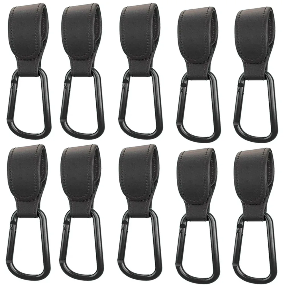 10pcs Stroller Hooks Buckles Clip Aluminum 360 Degree Stroller Accessorie Diaper Bag Shopping Pram Hook Buckle Stroller Hanger