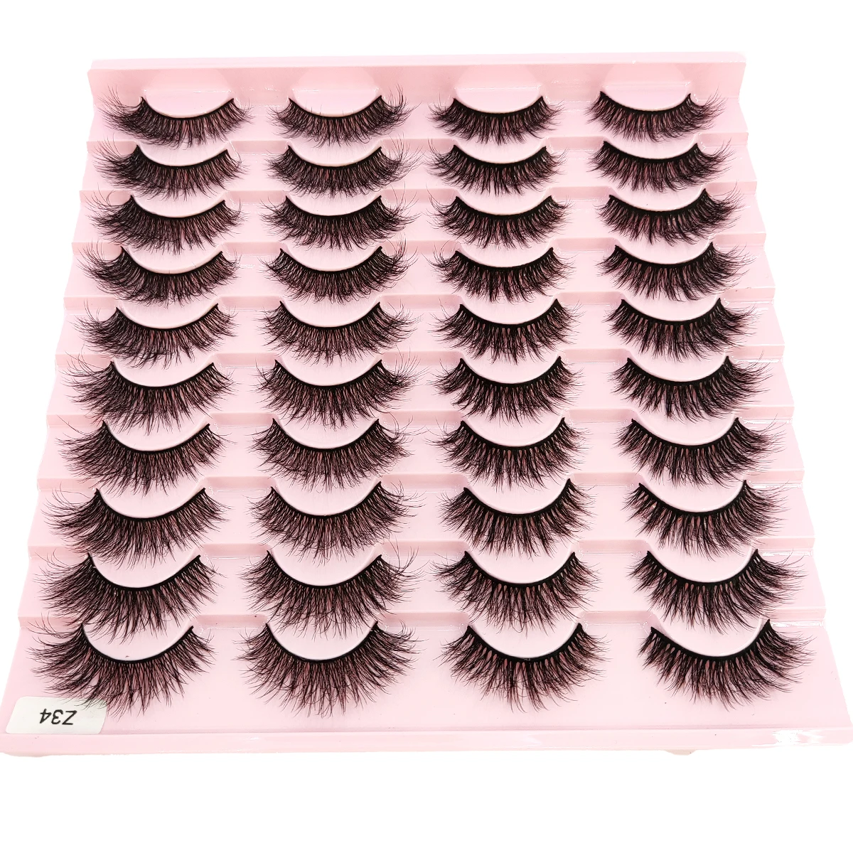 20 ペアの超ふわふわでダイナミックなつけまつげ人工ミンクまつげキャットアイ効果ドラマチックまつげエクステンションメイクアップ