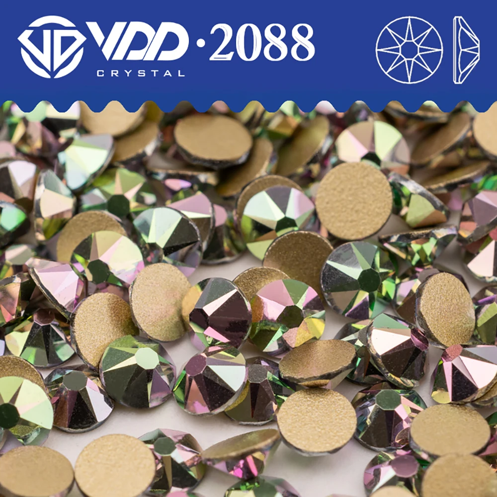 VDD 172 Metal Magic SS16-SS30 2088 Rhinestones Crystal AAAAA 8 Big 8 Small Flatback Stone For DIY Crafts Nail Art Decorations