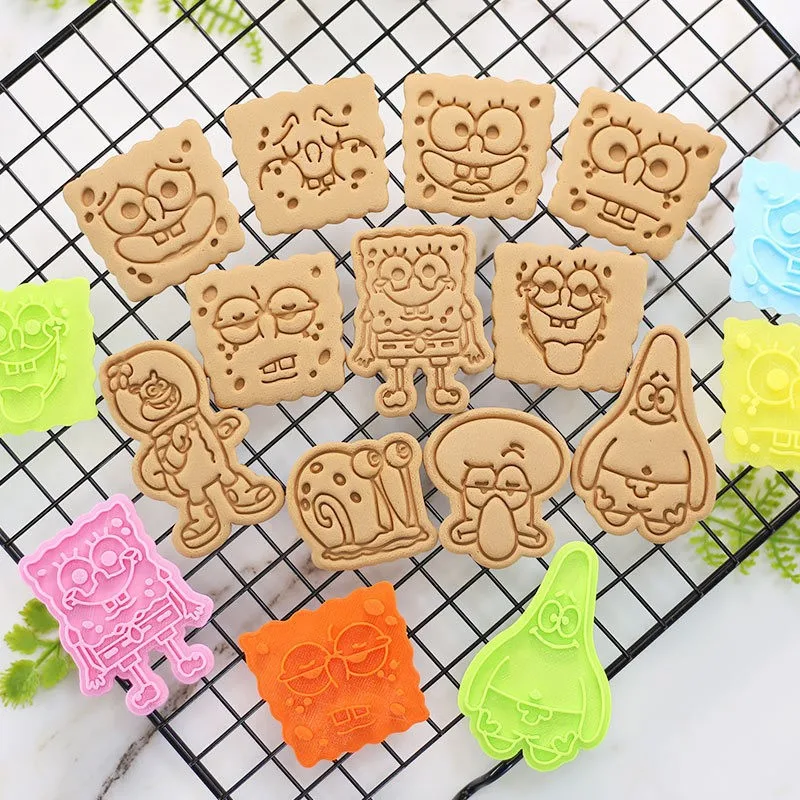 Neue Niedliche SpongeBob Schwammkopf Serie Backform Cartoon Kreativität DIY Keks- und Dessertform Küchenzubehör – Detail 1