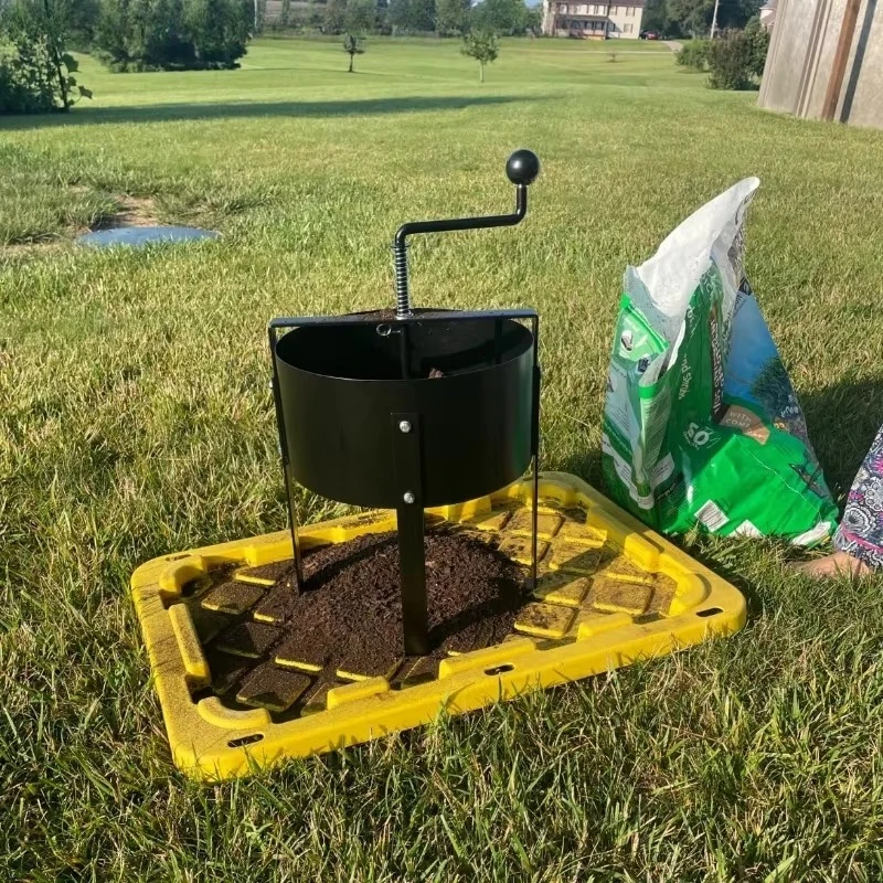 Rotating Soil Sieve Compost Mesh Sieve Filter Garden Potted Metal Dust Sieve