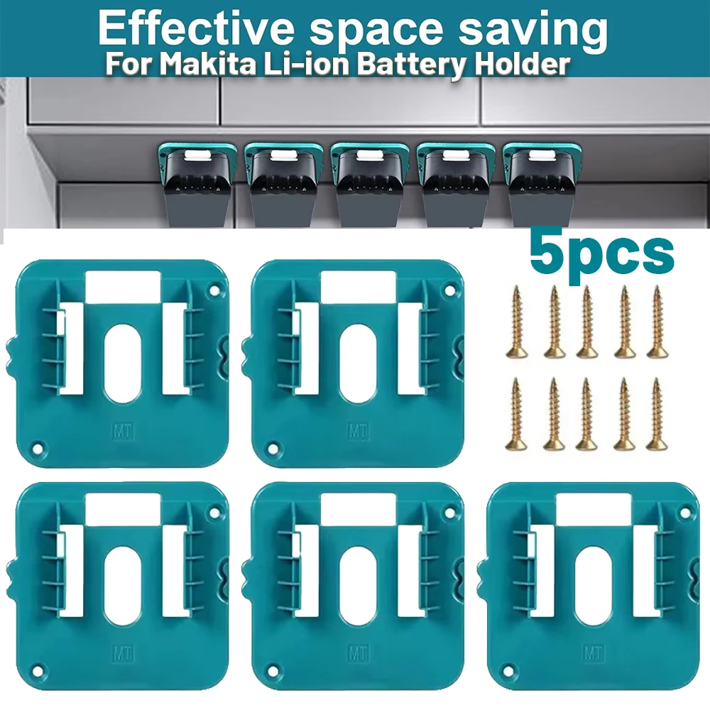

5PCS Battery Holder Mount Compatible for Makita 18V Battery Dock Holder Fit for BL1860 BL1850 BL1840