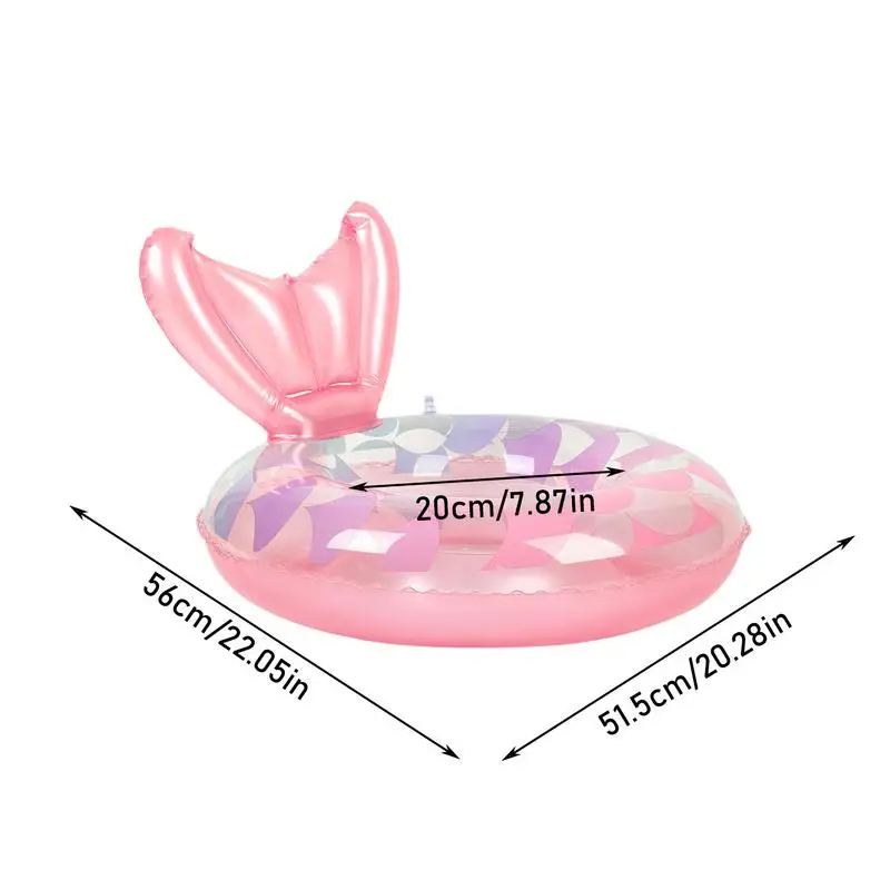 Baby Pool Float Kids Tube Ring Mermaid Inflatable Trainer Accessories For Babies And Toddler For Beach And Puddle