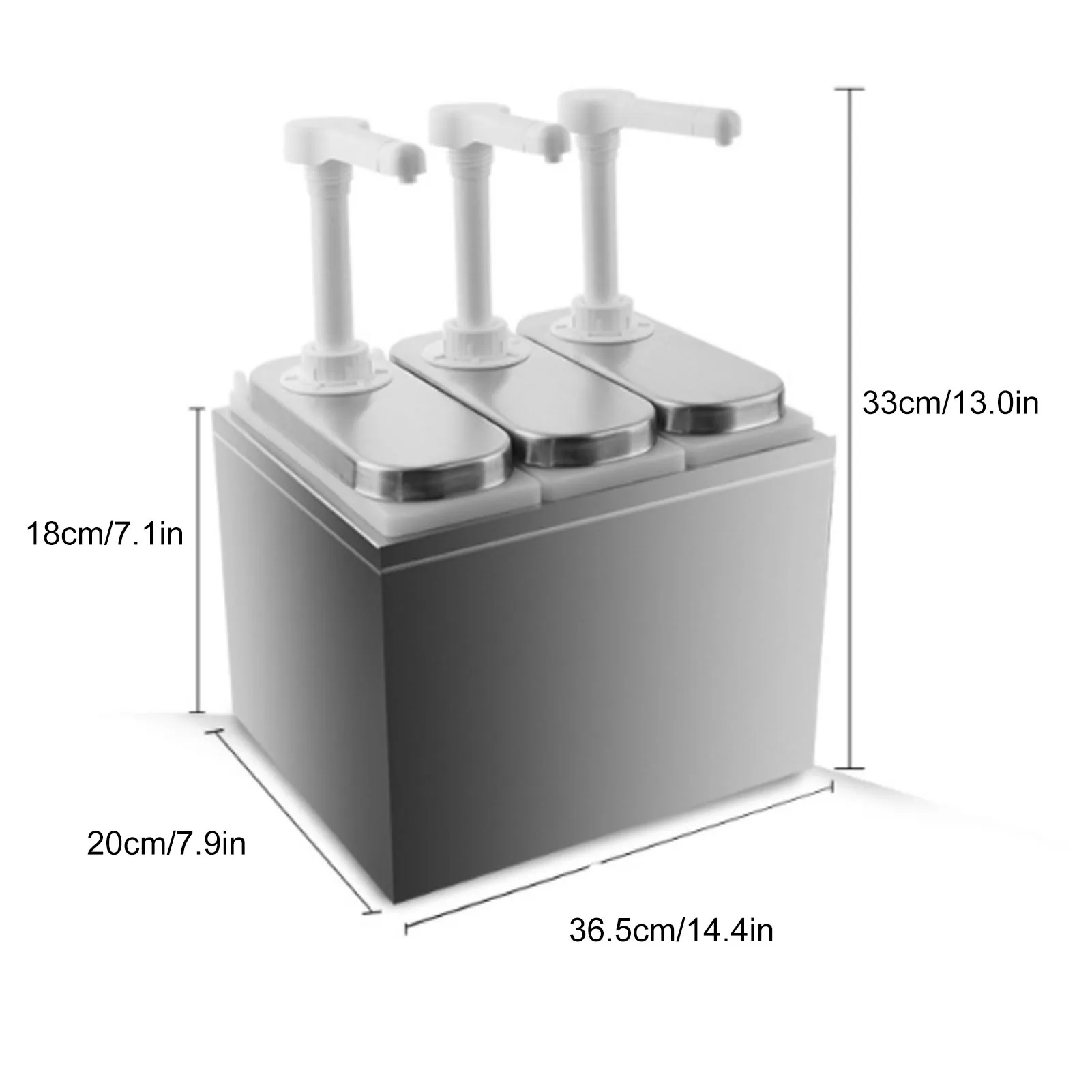 Sauce Dispenser Sauce Dispenser Plastic and Stainless Steel Condiment Pump Station Sauce Dispenser For Kitchen Home