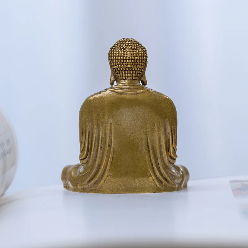 SIMPLE PRACTICE Kamakura Buddha ornaments brass mini portable Buddha Chinese style study decorations