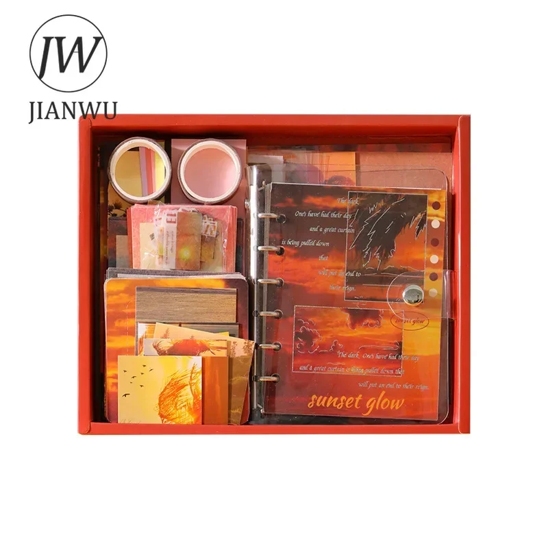 JIANWU 155 Pcs/set Convinced Series Literary Loose-leaf Book Material Decor Gift Box Creative DIY Journal Collage Stationery