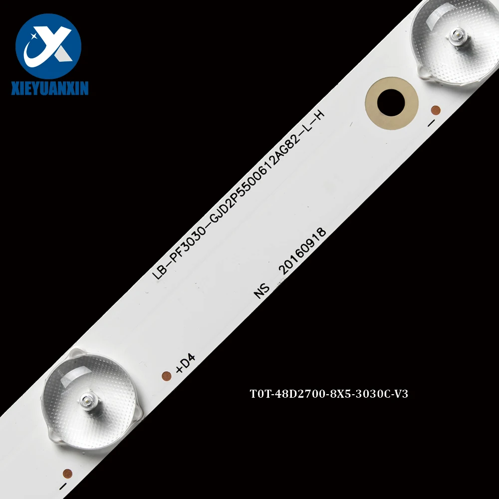 Tira de luces LED de retroiluminación, accesorio para reparación de TV TCL de 48 pulgadas, T0T-48D2700-8X5-3030C-V3, 8 unids/set, L48E9600, B48A558U, L48F3303B, 6V, 5 lámparas