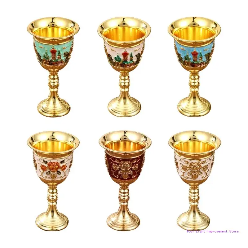 

C63E Vintage-European Gold Wine Glasses Home Bar Decor Creative-Gifts Champagne Glasses Beverage-Goblet European