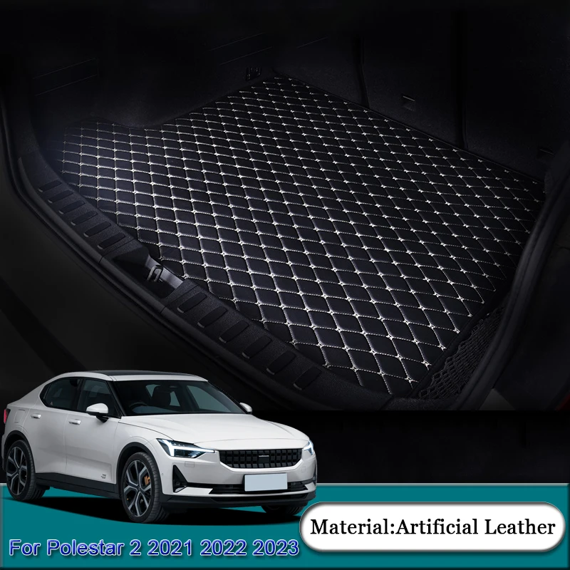 

For Polestar 2 2021 2022 2023 Car Styling PU Leather Car Rear Trunk Mat Waterproof Cargo Liner Tray Floor Pad Auto Accessories