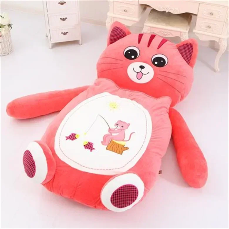 [Funny] Very cute cartoon Sleeping Bag soft animal Cat  Frog Monkey Bear Bed Carpet Tatami Sofa mat Beanbag plush toy kids gift