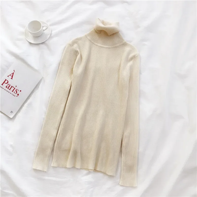 سترات كورية أساسية بلون واحد متعددة الاستخدامات للنساء لخريف وشتاء 2025 سترة نسائية محبوكة ناعمة #4