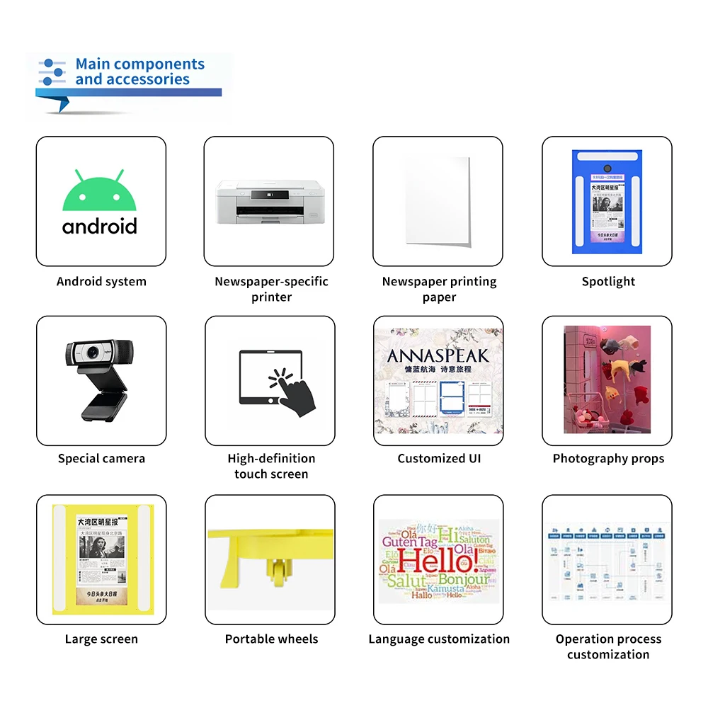 JLJ Photo Booth Printer Commercial Service with Software Logo Shell PhotoBooth Printer Vending Machine Equipment