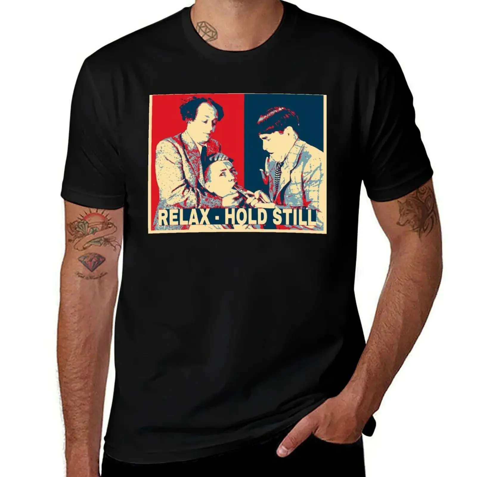 3 Stooges RELAX T-Shirt T-shirts oversize baggy shirts customs mens funny t shirts