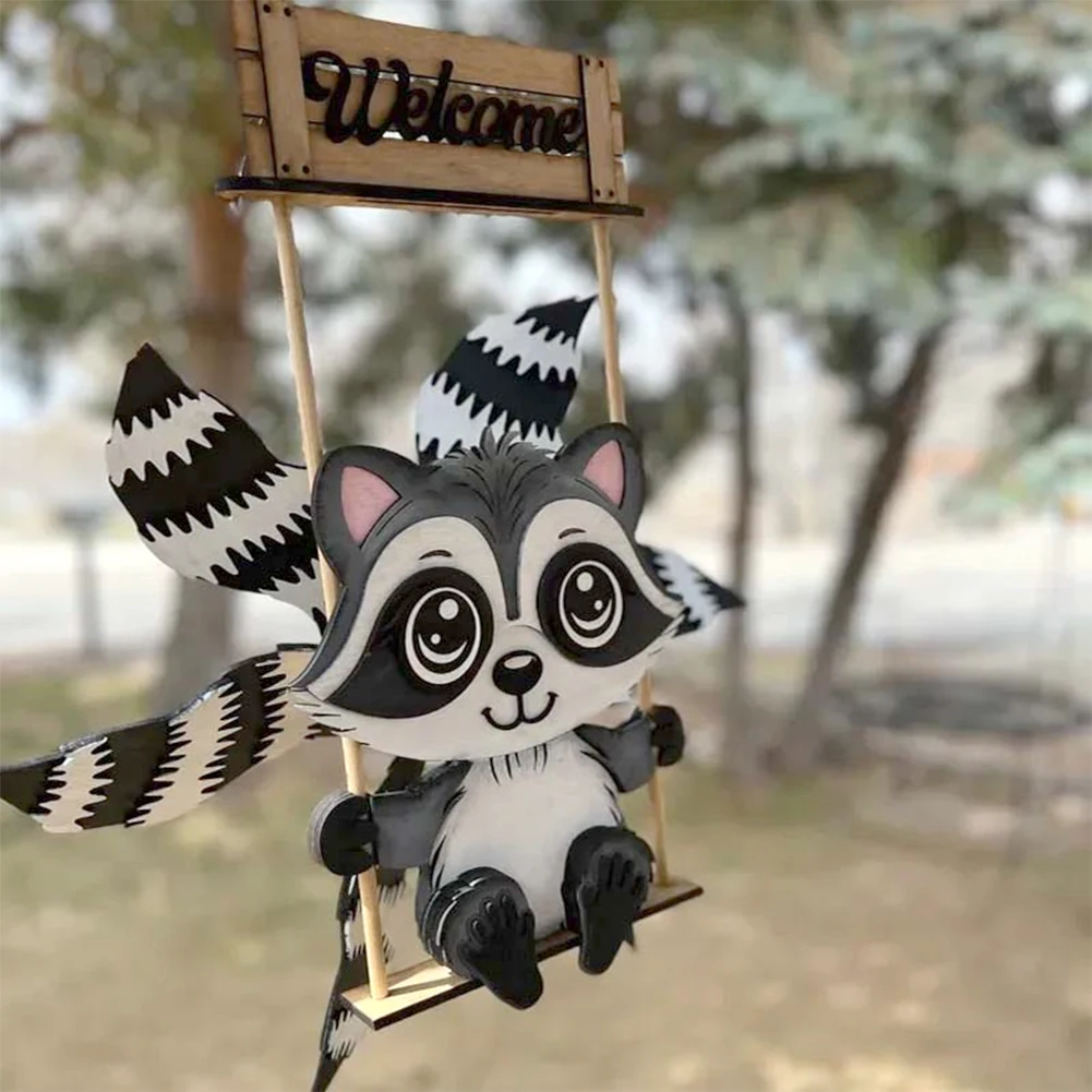 Animal Hanging Wind Spinners Retro Funny Animal Shape Outdoor Hanging Ornament For Garden