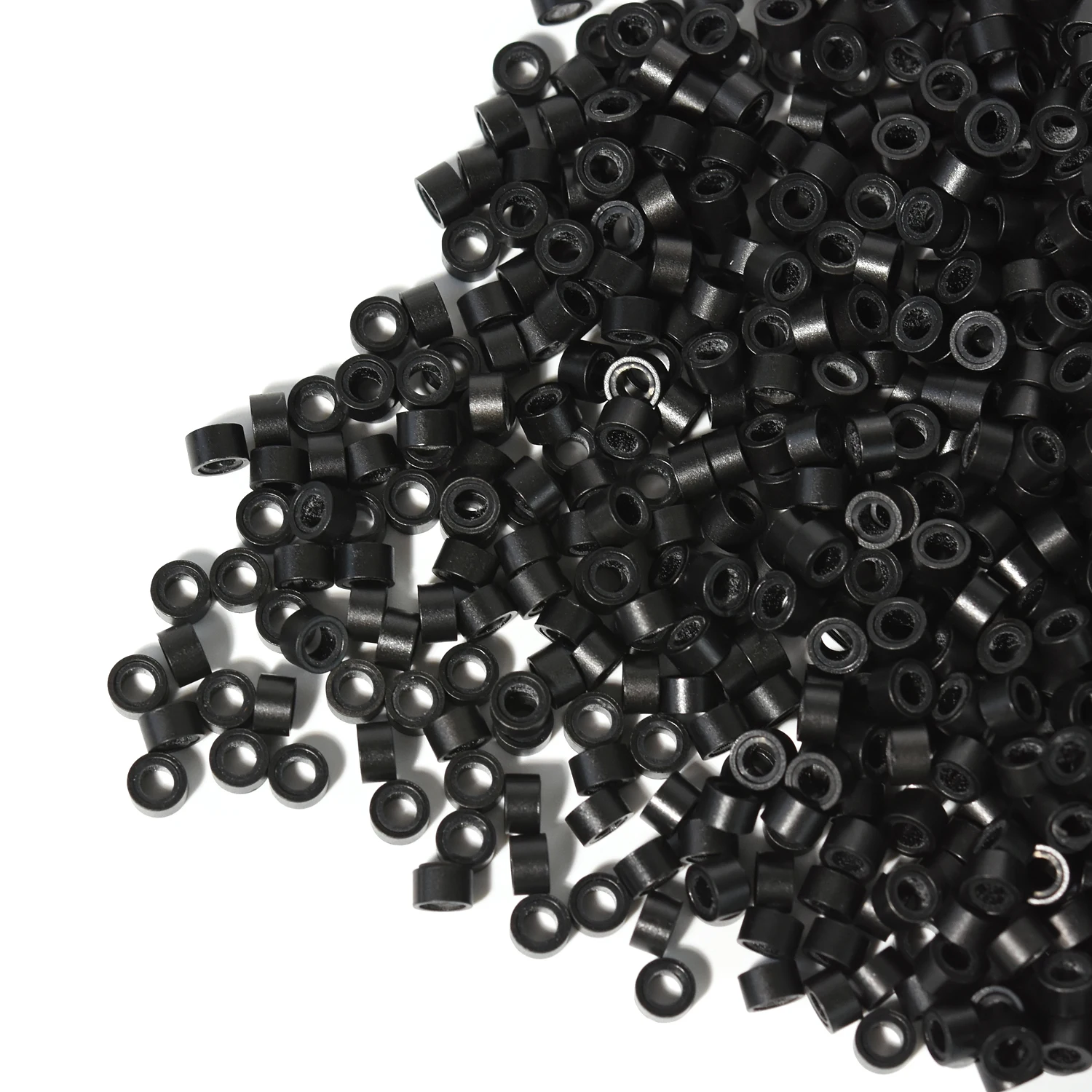 200Pcs 500Pcs/Pack 5.0mm Silicon Lined Micro Links Rings Beads Hair Ring Hair Beads Silicone Lined Beads 9 Colors Optional