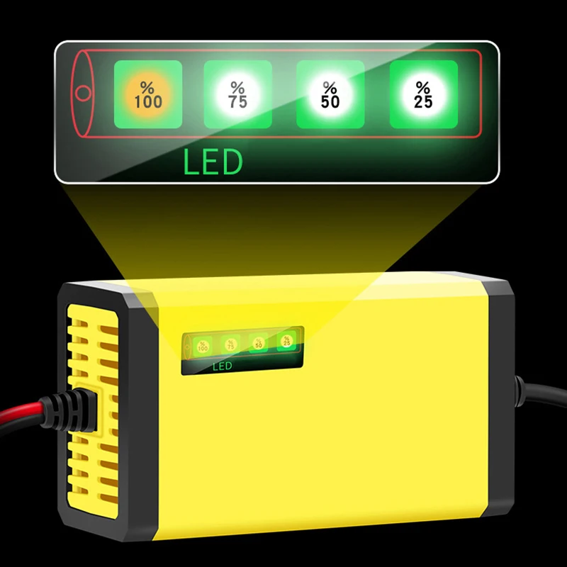 Caricabatteria per Moto da auto 12V 2A Display a LED 220V Moto auto piccola batteria dispositivo di carica alimentazione Puls riparazione