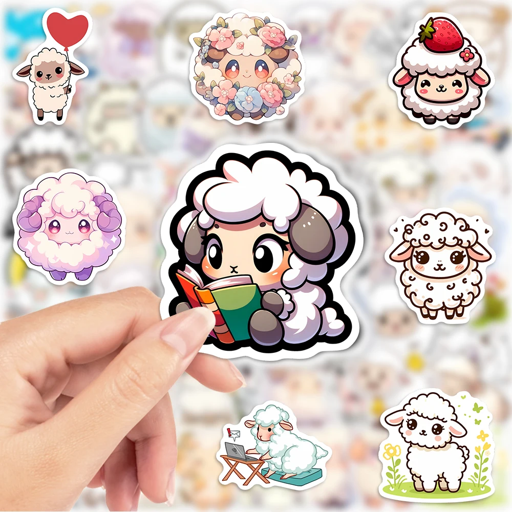 Sheep Stickers Collection Cute Cartoon Kids DIY Toys Gift Decorative for Scrapbook Junk Journals Laptop Phone Luggage Waterproof