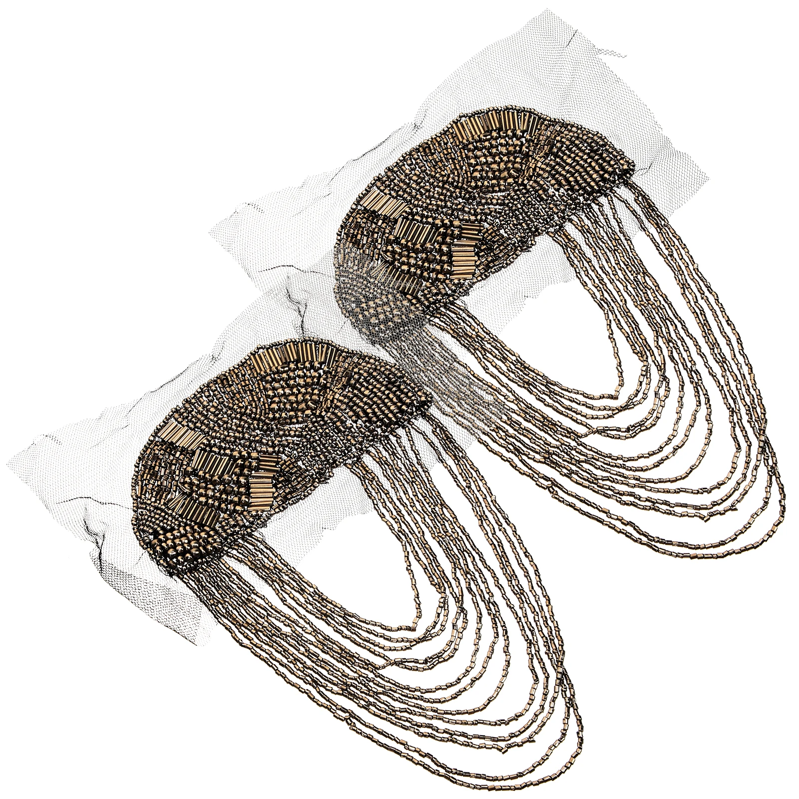 

2Pcs Vintage Tassel Epaulettes Shoulder Boards Badge Costume Accessories for Lion Tamer Cosplay Halloween Uniforms Decorative