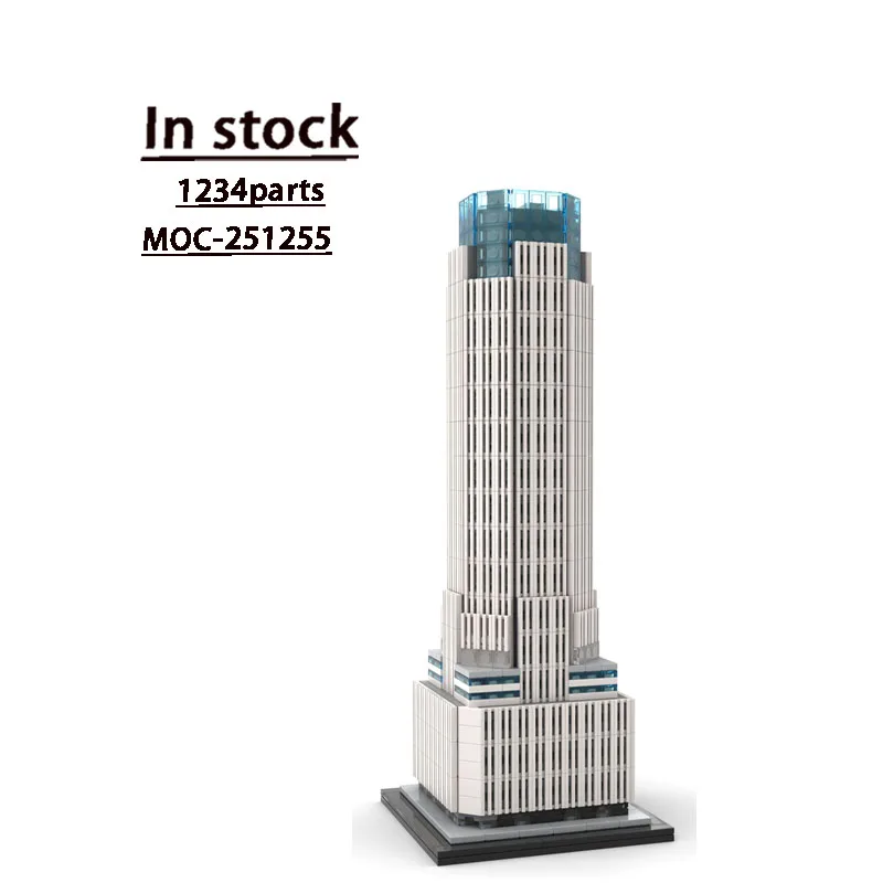 

MOC-251255 City Landmark High Tower Building Block Model 1234 Parts MOC Creative Toys for Boys Children Birthday Christmas Gift