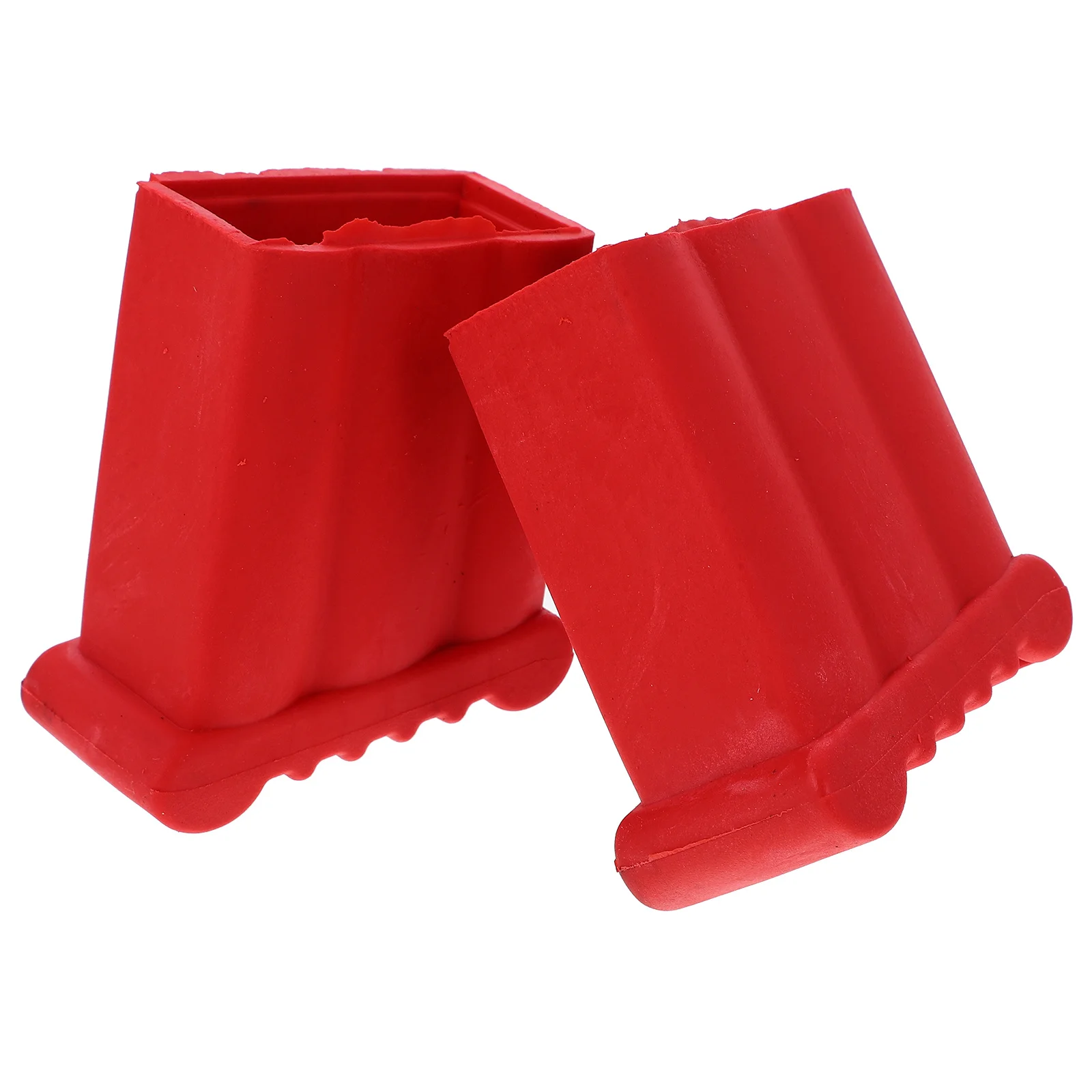 2pcs Ladder Foot Protective Mat Anti-Slip Rubber Pad For Step Ladder Floor Protector Skid-Proof Feet Cover Red Building Tool