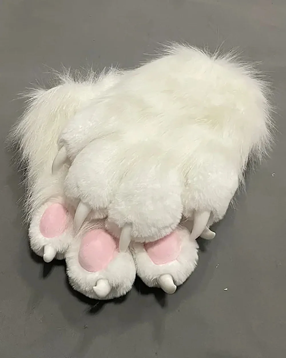 Furry Colorful Animal Paw Gloves Customized Creative Cute Cat Paw Winter Tiger Paw Gloves Y2K Furry Couple Cotton Warm Gloves