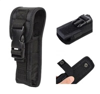 New Holster Flashlight Buckle Pouch Holster Stretch Nylon Handheld LED Flashlight Belt Carry Case Duty Holder