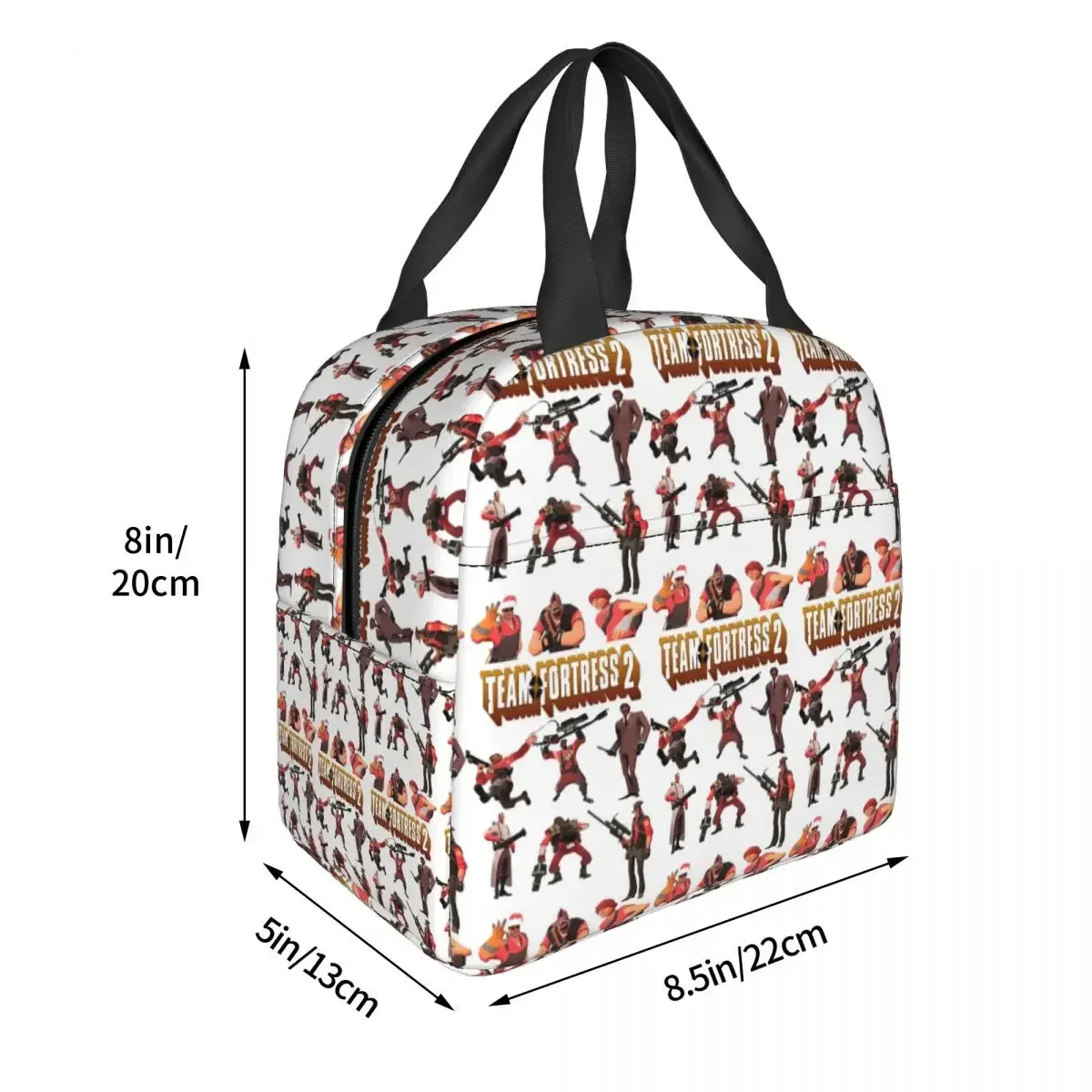 Team Fortress 2 TF2 Insulated Lunch Bag for Women Kids Leakproof Food Boxes Thermal Lunch Box Tote