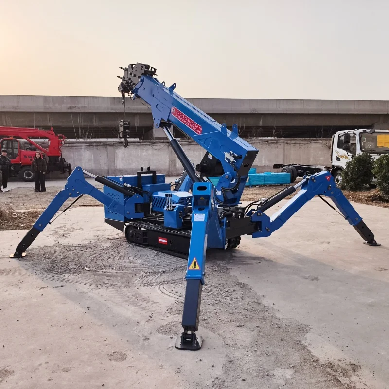 Versatile Crawler Spider Crane 4 Ton Compact Folding Crane High Efficiency Lifting Machine for Versatile Use