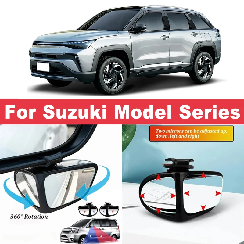 

2Pcs 360° Adjustable Blind Spot Mirrors Convex Wide Angle Rearview For Suzuki Swift Vitara Jimny SX4 Baleno Ertiga Celerio Alto