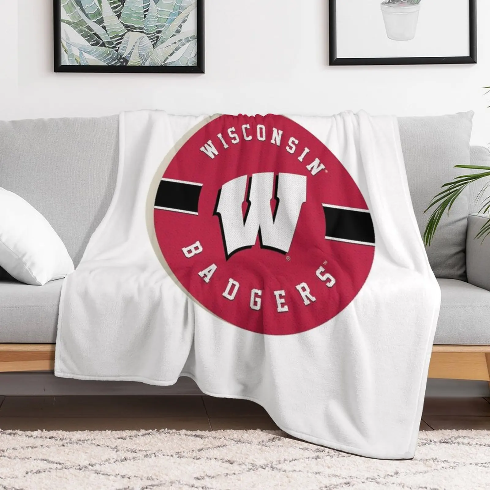 Fascinating Wisconsin Badgers Design Throw Blanket Decorative Sofa Thins Sofa Sleeping Bag Blankets