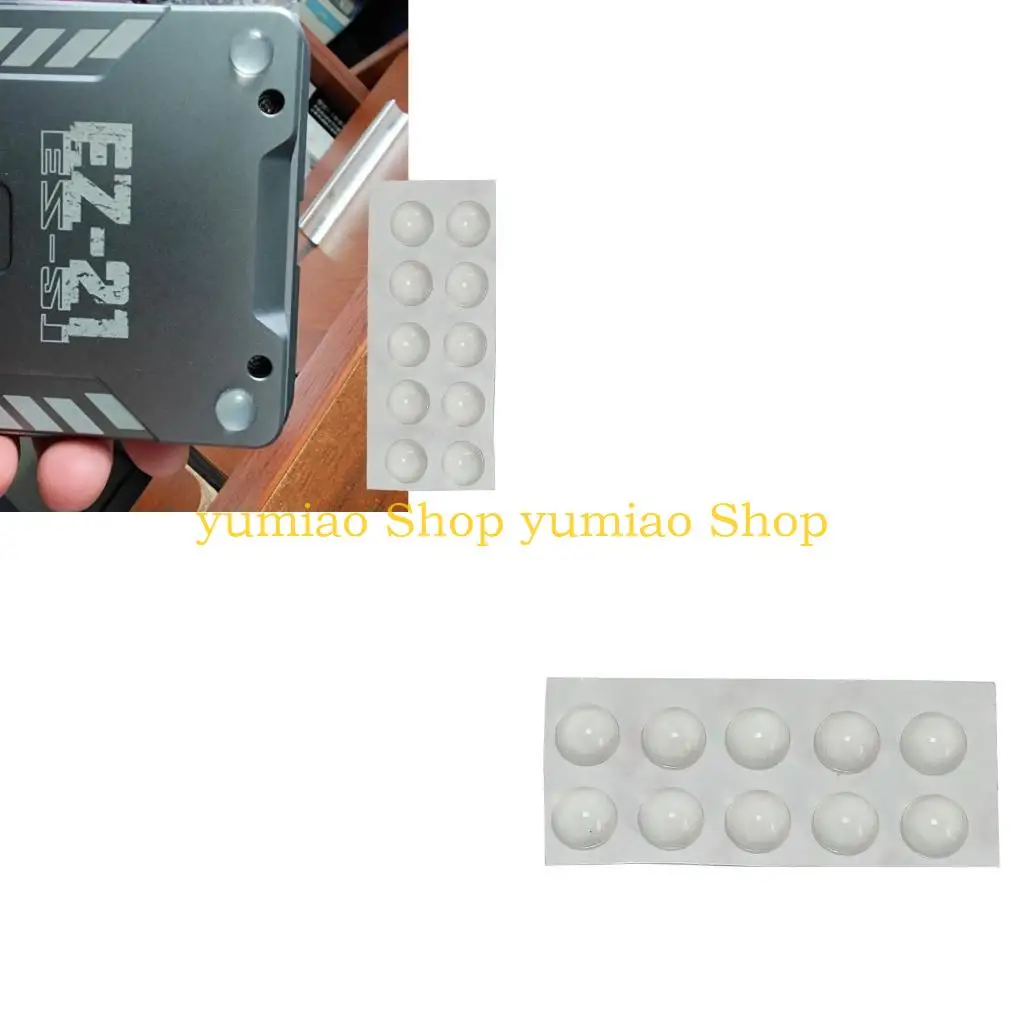 

587B Sticky Silicone Clear Rubber Cabinet Bumpers Round for Keyboard Foot Pads 10pcs