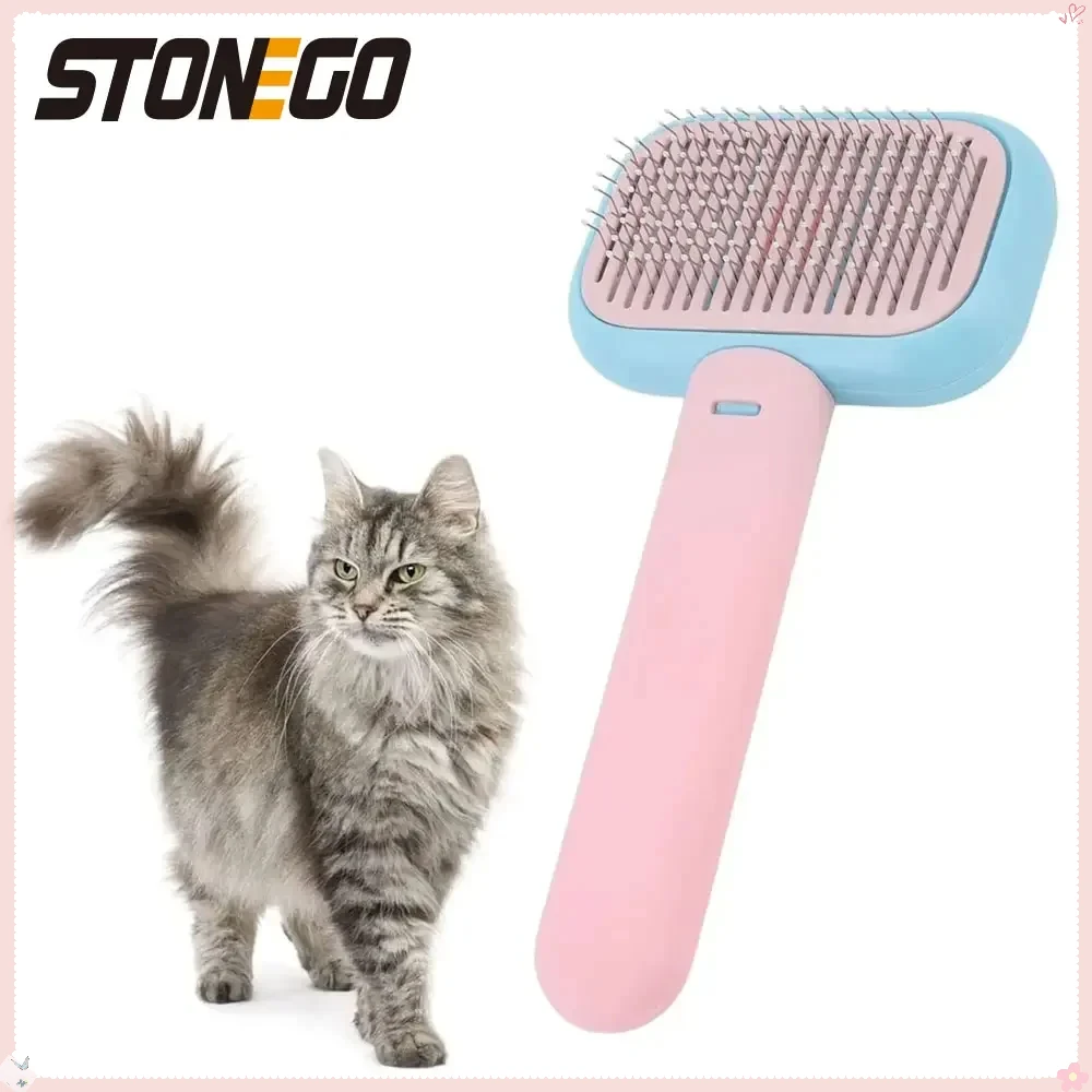 JJYY Dog Hair Remover Brush Cat Dog Grooming Comb Long Hair Pet Cleaning Bath Brush