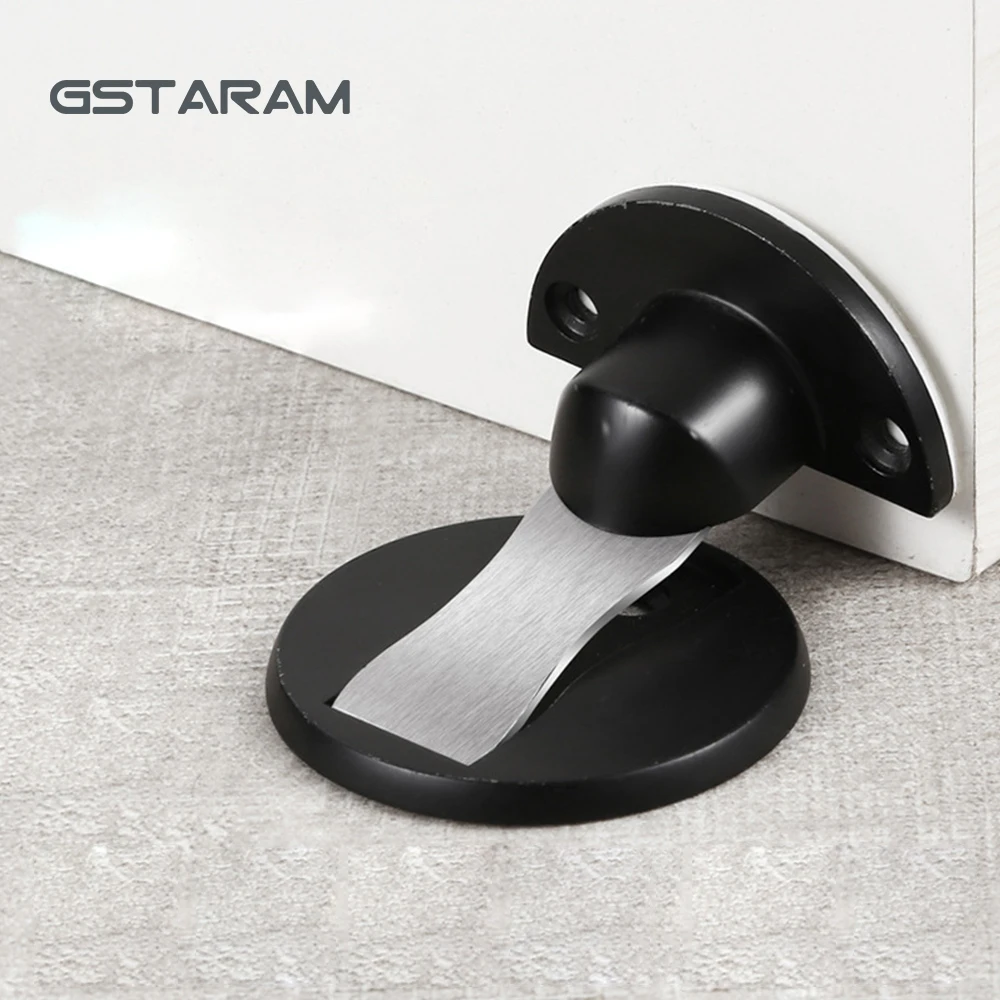 Magnetic Door Stops Hidden Door Holders Catch Floor Nail-free Doorstop Punch-free Windproof Mechanical Self-locking Door Stop