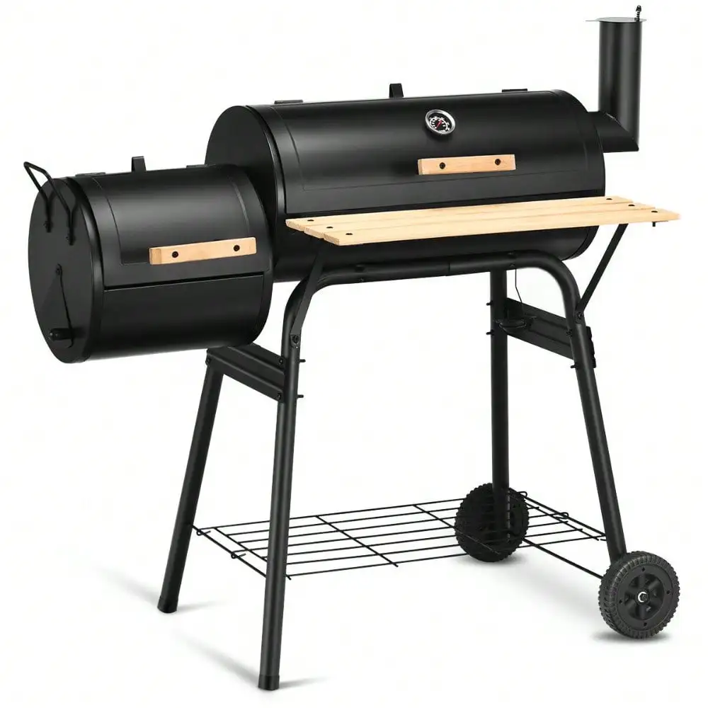 

Outdoor BBQ Grill Charcoal Barbecue Pit Patio Backyard Meat Cooker Smoker