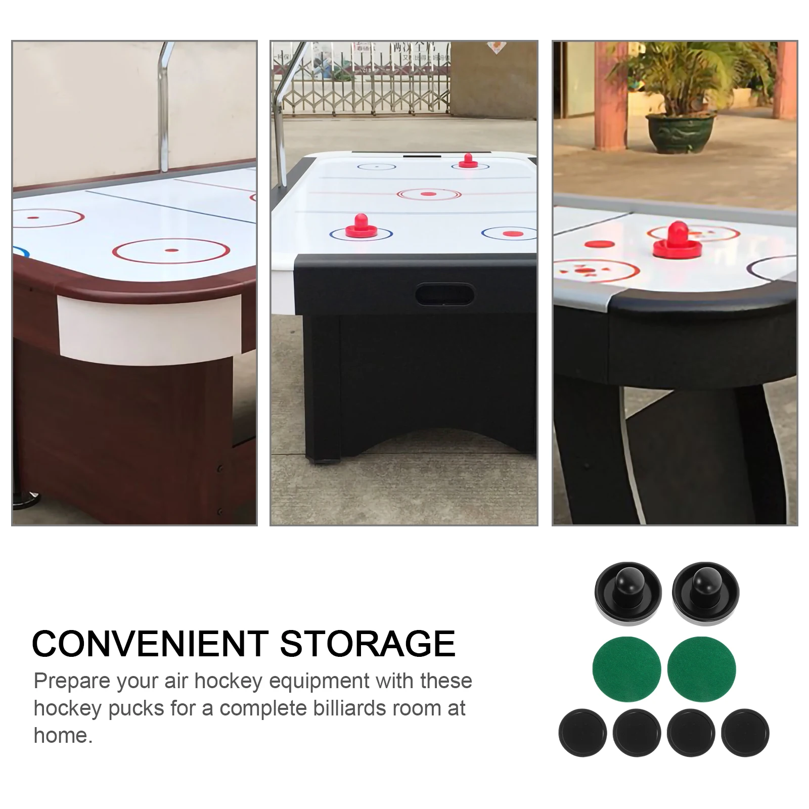 

1Set Plastic Air Hockey Pucks Pushers Accessories for Indoor Fun Eye Hand Coordination Exercise Air Hockey Puck