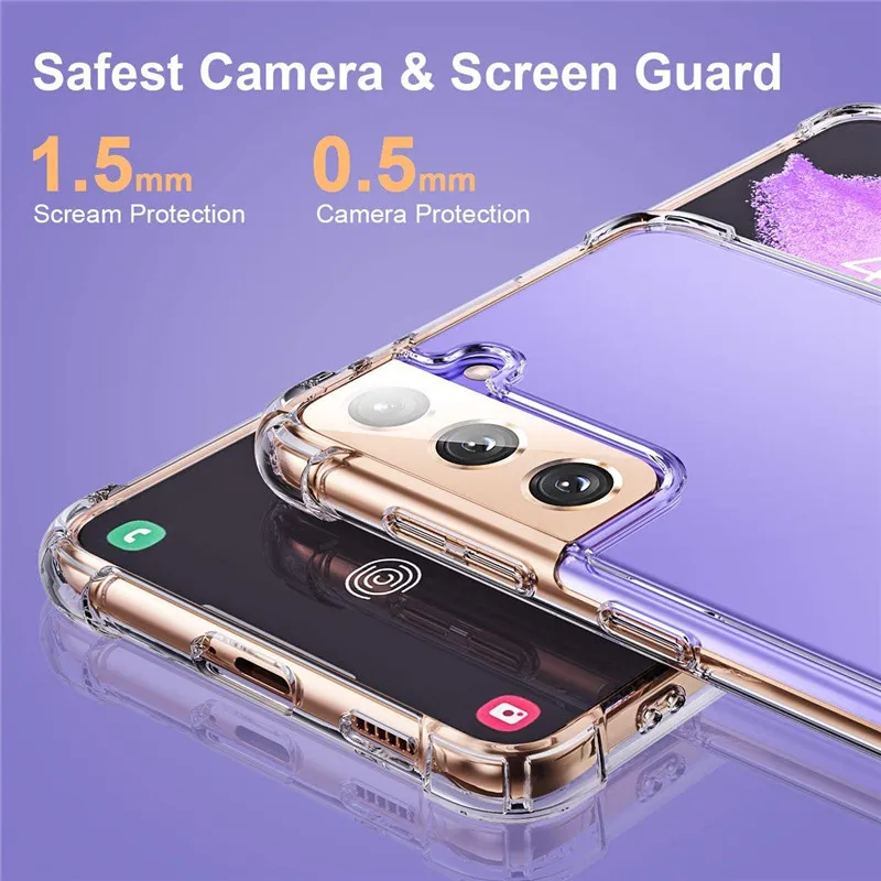 Clear Phone Case For Samsung Galaxy S24 S23 S21 S20 FE S22 Ultra S10 S9 Plus Shockproof Case For Samsung Note 9 10 Plus 20 Cover