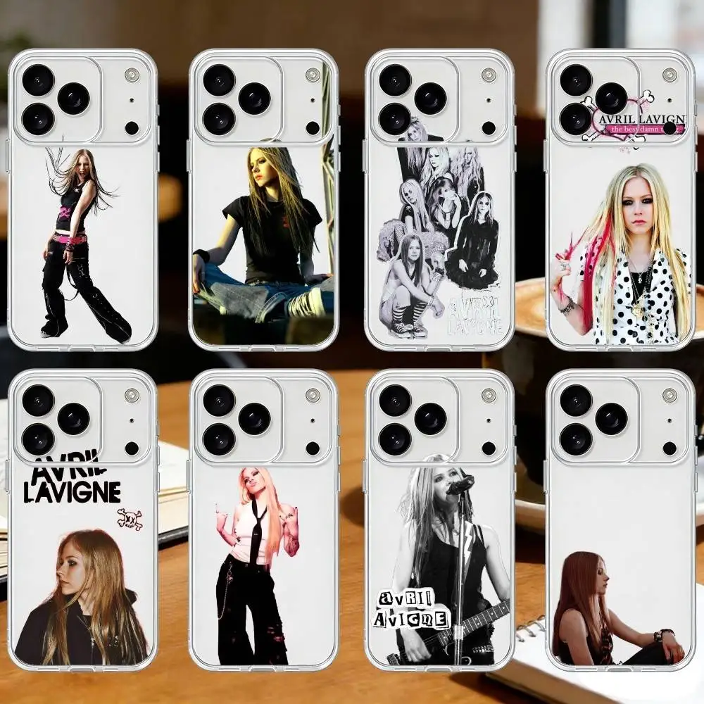 

Singer A-Avril lavigneS fashion Phone Case For iPhone 17 16 15 14 13 12 11 Mini Pro Max Plus Transparent Cover