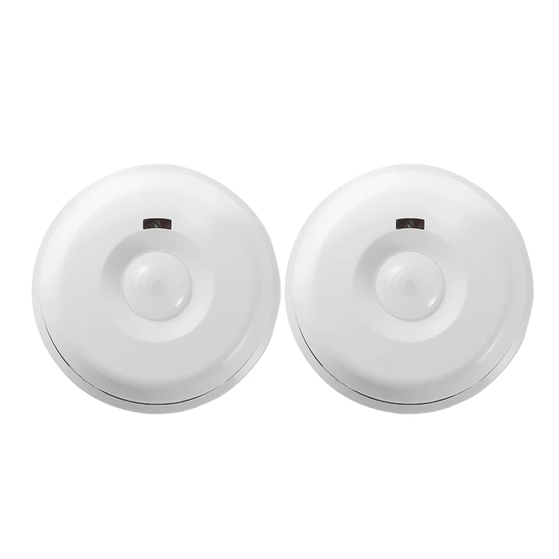 

2pcs Ceiling W​ired Microwave Infrared Motion Sensor Pet Immune Anti-tamper 360 Degrees 12M Detecting Coverage for Smart Home