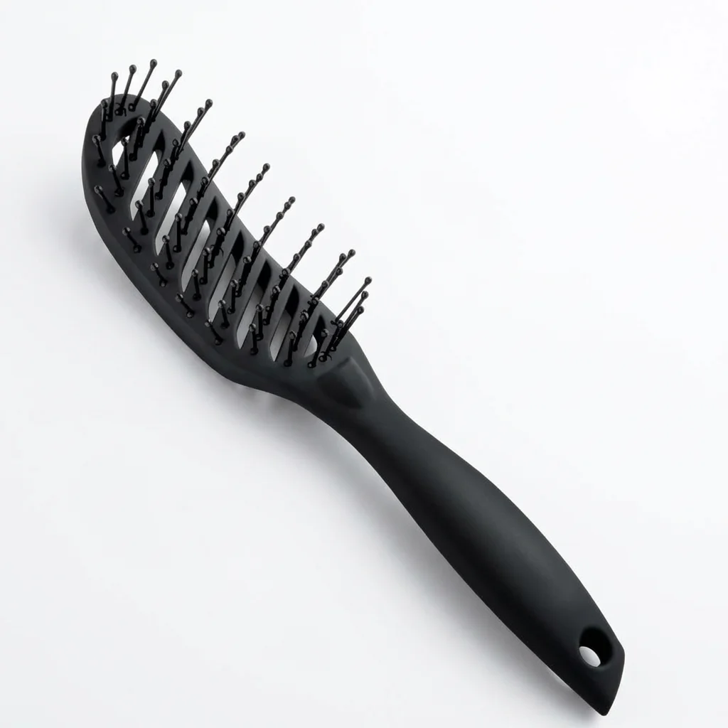 

Fast Blow Drying Vented Paddle Brush Ball Tip Nylon Bristles Anti Slip Ergonomic Handle Unisex